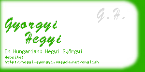 gyorgyi hegyi business card